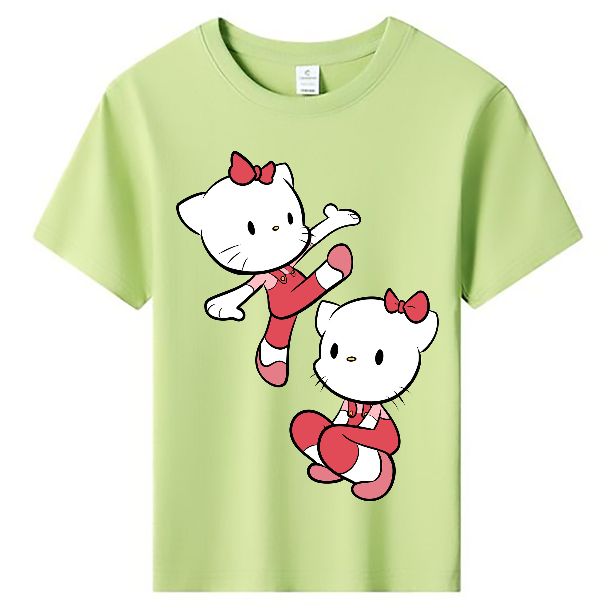 （画像用） Hello Kitty ハローキティ 綿100％キッズTシャツ（フロントプリント）